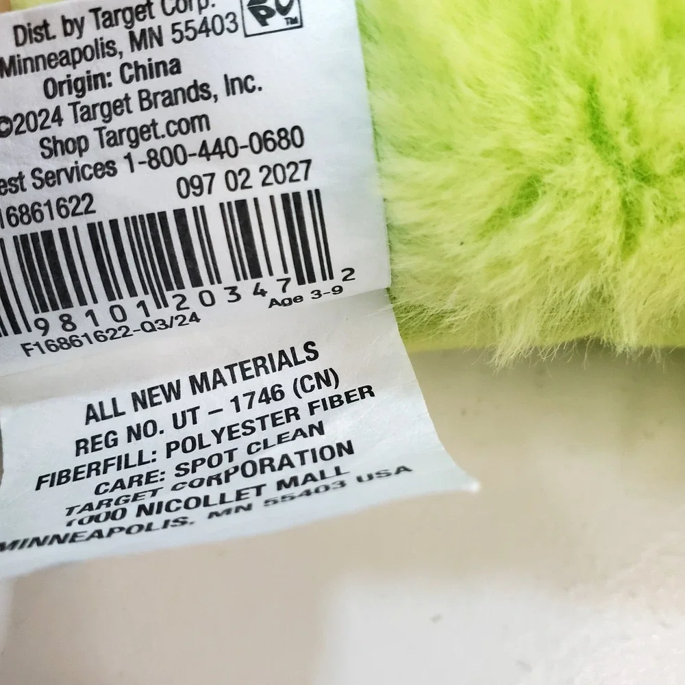 Pillowfort Mini Plush Bear Replacement Lime Green Sleeping Bag ONLY 2024 Target
